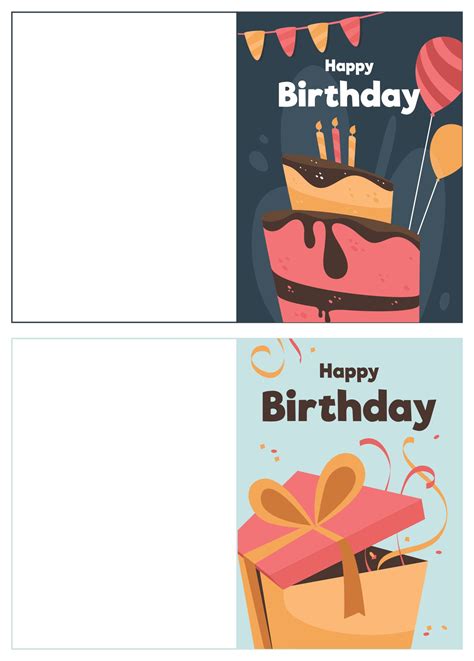 foldable birthday card template word|foldable birthday card template free.